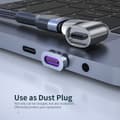 Miniatyrbild 5 av 7: ESSAGER 100W 5A USB-C/USB-C Magnetisk Adapter Svart