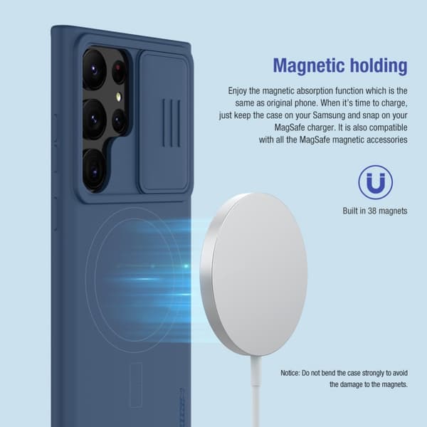NILLKIN Galaxy S23 Ultra Skal CamShield Soft Silicone Grå