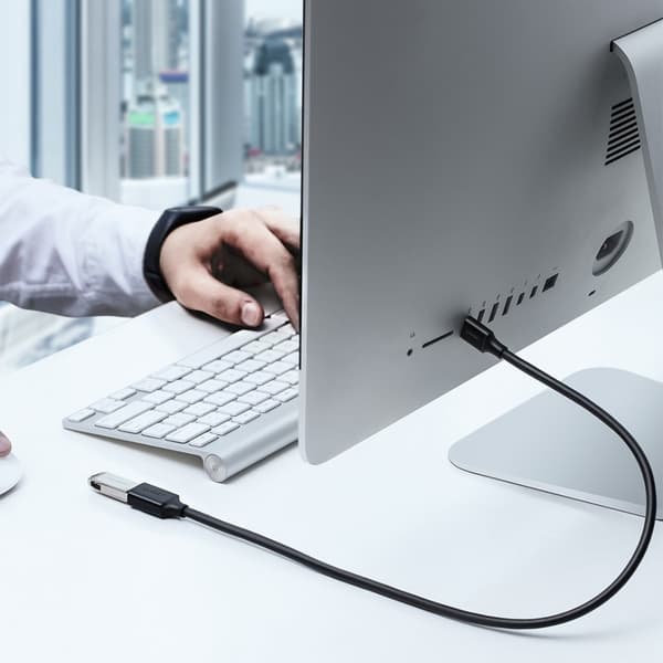 UGREEN 50cm USB 3.0 Hane Till Hona Förlängningskabel Svart
