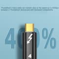Miniatyrbild 2 av 5: Thunderbolt 4 Kabel 30cm USB-C 100W 8K 60Hz PD Svart