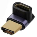 Miniatyrbild 1 av 6: 8K 60Hz 90° Uppvinkel HDMI Hane - HDMI 2.1 Hona Adapter Blå