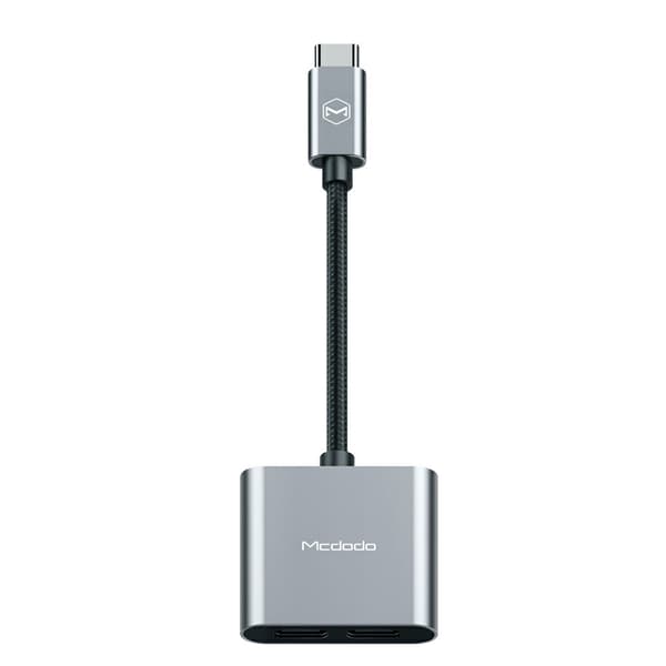 Mcdodo PD 60W USB-C Splitter Ljudadapter, DAC Grå