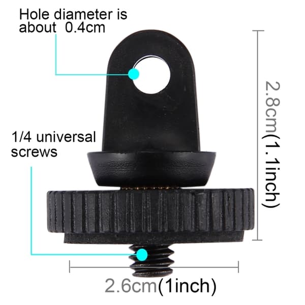 PULUZ 1/4" Tripod Adapter Svart