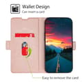 Miniatyrbild 3 av 5: Motorola Moto E13 Fodral Slim Läder Roséguld