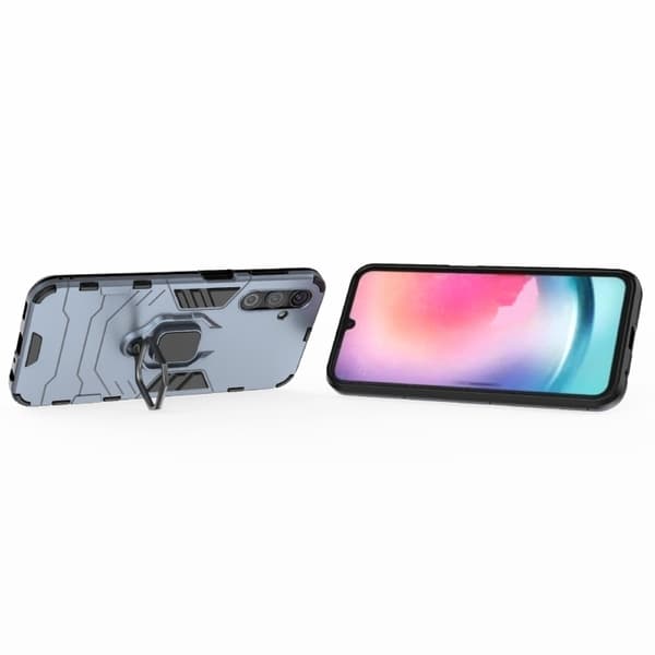 Samsung Galaxy A24 5G Skal Ring Hybrid Armor Blå
