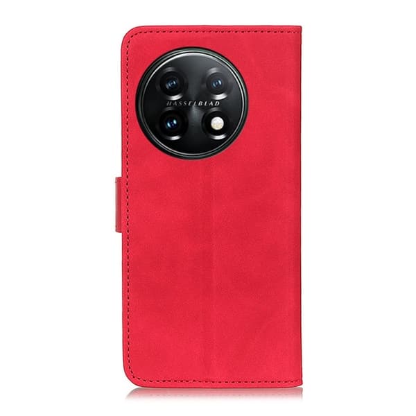 KHAZNEH OnePlus 11 5G Fodral Retro Läder Röd