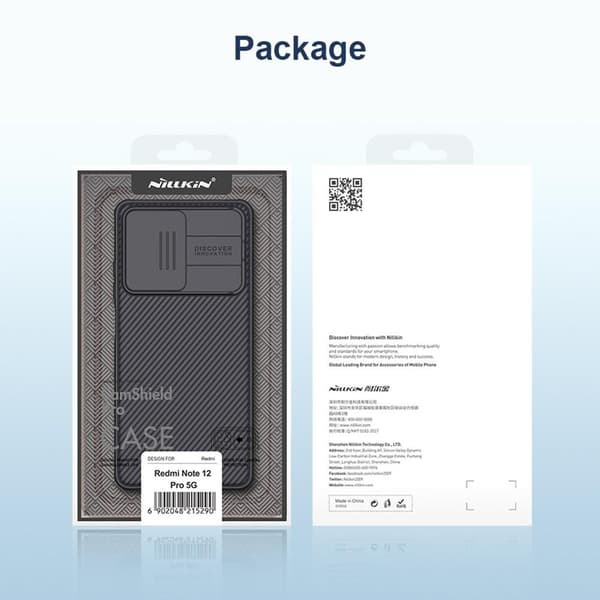 NILLKIN Xiaomi Redmi Note 12 Pro 5G Skal CamShield Pro Svart