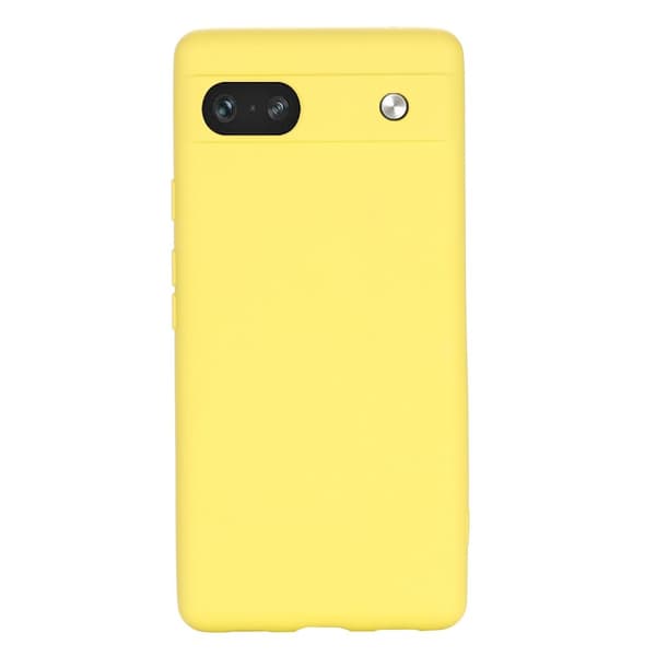 Google Pixel 7A Skal Liquid Silikon Med Strap Gul