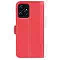 Miniatyrbild 6 av 6: Xiaomi Redmi Note 12 4G Fodral Litchi Läder Röd