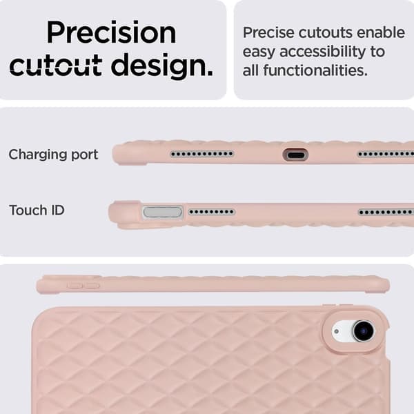 iPad Air 2025-2020 Skal Diamond Textur TPU Rosa