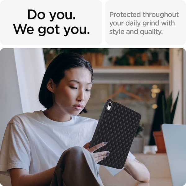 iPad Air 2025-2020 Skal Diamond Textur TPU Svart