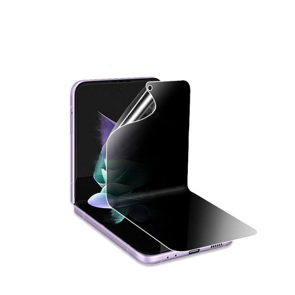 Samsung Galaxy Z Flip 4 - Transparent Skal Hårda Kanter + Mjuk Skyddsfilm En Del