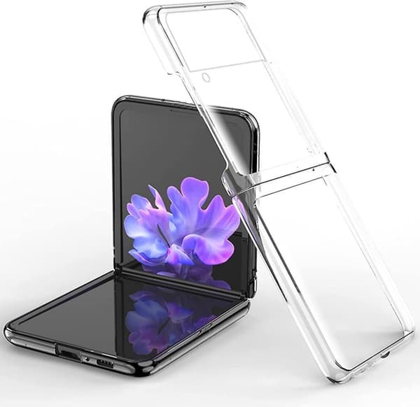 Samsung Galaxy Z Flip 4 - Gennemsigtig skal Softis + blød beskyttelsesfilm Fire dele