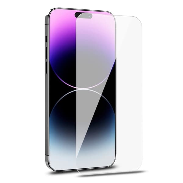 iPhone 14 Pro Max - gennemsigtigt cover med dobbelt kortspor + hærdet beskyttelsesglas