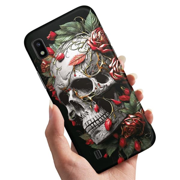 Samsung Galaxy A10 - Deksel/Mobildeksel Skull Roses
