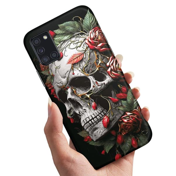 Samsung Galaxy A31 - Cover/Mobilcover Skull Roses