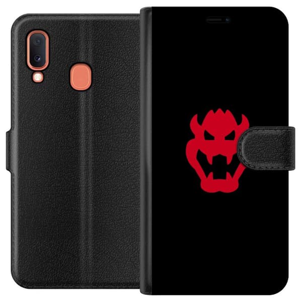 Samsung Galaxy A20e Plånboksfodral Super Mario Bowser