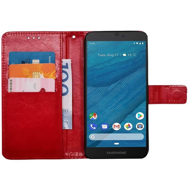Lommebokdeksel 3-kort Fairphone 3 - Rød