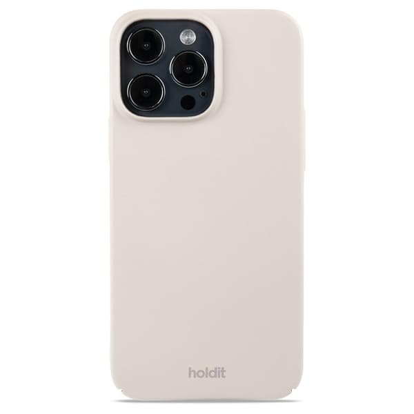 holdit iPhone 14 Pro Max Cover Slim Case Light Beige