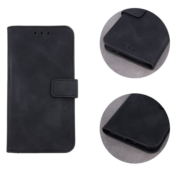 Konstläderfodral till Motorola Moto G13 / G23 - Svart