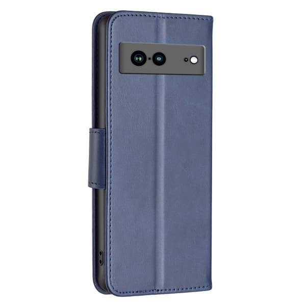 SKALO Google Pixel 7a Flip Cover m. pung i PU-læder - Blå