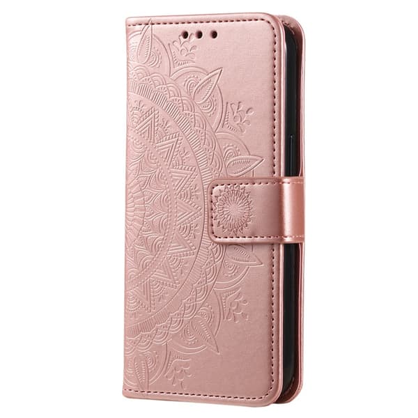 SKALO Google Pixel 7a Mandala Plånboksfodral - Roséguld