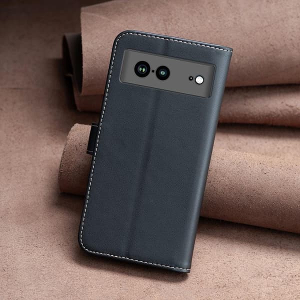 Google Pixel 7a BINFEN COLOR Embossed Plånboksfodral - Svart