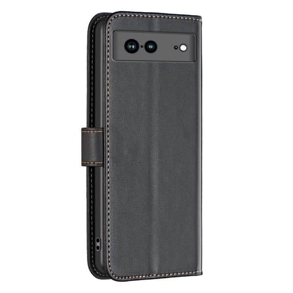 Google Pixel 7a BINFEN COLOR Embossed Plånboksfodral - Svart