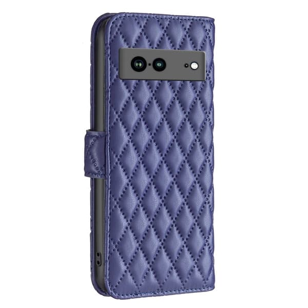 SKALO Google Pixel 7a BINFEN COLOR Quiltat Plånbok - Blå