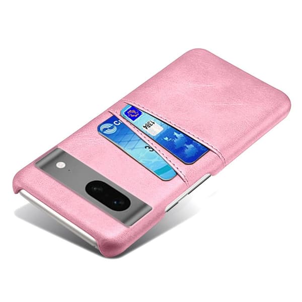 SKALO Google Pixel 7a PU-Läder Korthållare Skal - Roséguld