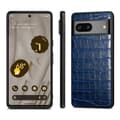 Pikkukuva 2 / 8: SKALO Google Pixel 7a Crocodile PU Nahka Hybrid Suojakuori - Sininen
