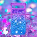Pikkukuva 1 / 2: SKALO Google Pixel 7a Juoksuhiekka Glitter Mobile kaulapanta - Violetti-Sininen
