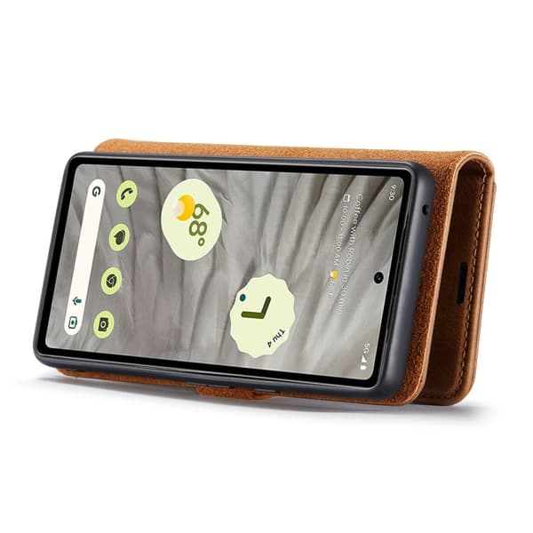 DG MING Google Pixel 7a 2-in-1 magneetti lompakkokotelo - Ruskea