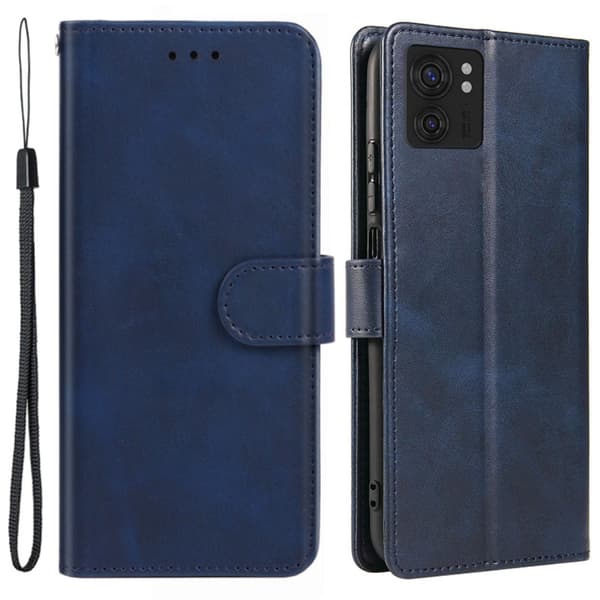 SKALO Motorola Edge 40 5G Premium Plånboksfodral - Mörkblå