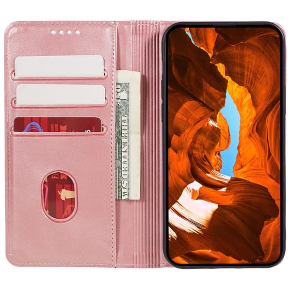 SKALO Motorola Edge 40 5G Premium Plånboksfodral - Roséguld
