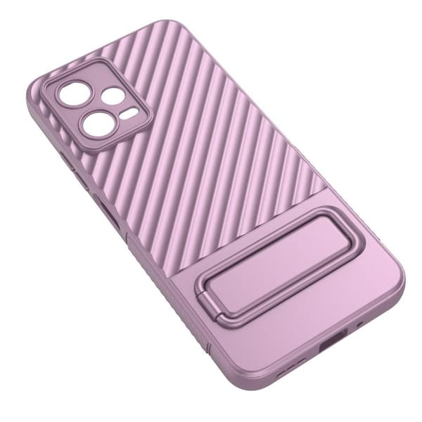 SKALO Xiaomi Redmi Note 12 5G Twill 2.0 TPU-kuori telineellä - Violetti