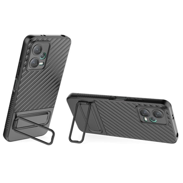 SKALO Xiaomi Redmi Note 12 5G Twill 2.0 TPU skal med ställ - Svart