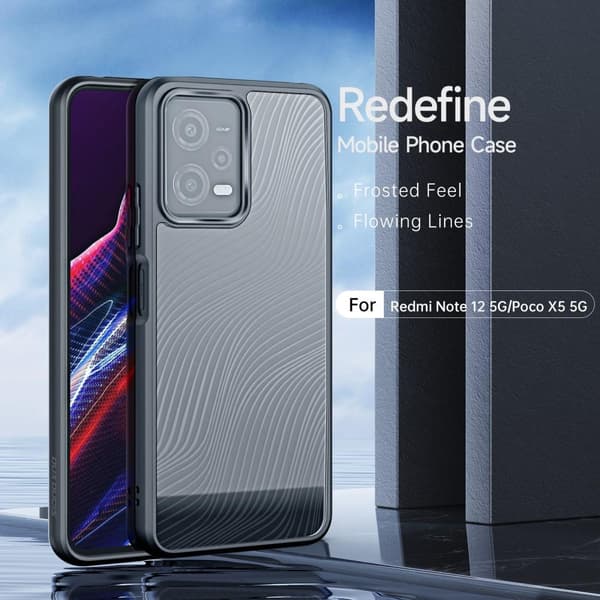 DUX DUCIS Xiaomi Redmi Note 12 5G Aimo Series Suojakuori - Musta