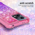 Pikkukuva 3 / 8: SKALO Xiaomi Redmi Note 12 5G Juoksuhiekka Glitter Sydämet TPU kuori - Pinkki-Violetti