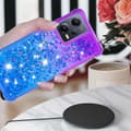 Pikkukuva 8 / 8: SKALO Xiaomi Redmi Note 12 5G Juoksuhiekka Glitter Sydämet TPU kuori - Pinkki-Violetti