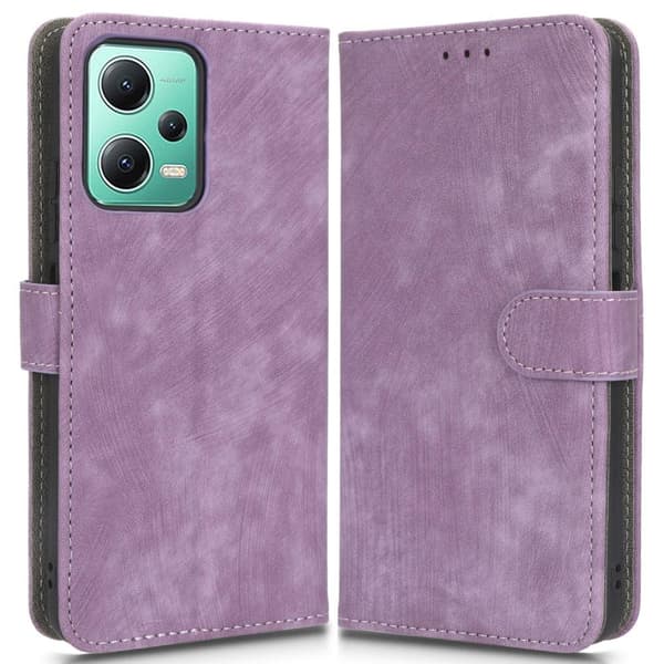 SKALO Xiaomi Redmi Note 12 5G Lompakkokotelo PU-nahkaa - Violetti