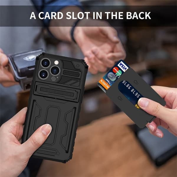 Google Pixel 6 Armor Cover / Etui med 3 kreditkortholdere