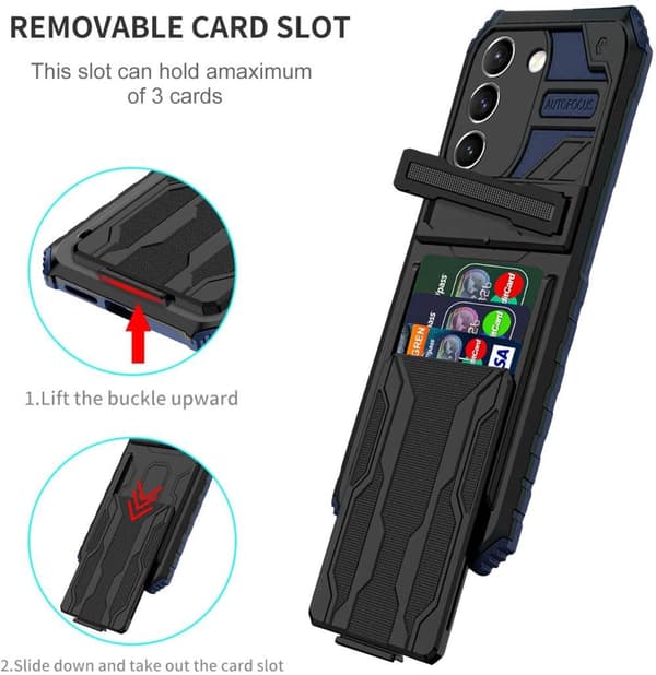 Google Pixel 6 Armor Cover / Etui med 3 kreditkortholdere