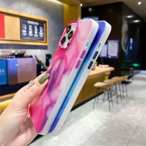 iPhone 14 Pro Max Stöttåligt Skal med Korthållare - Gul