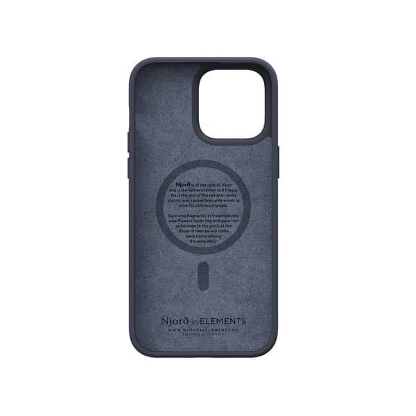 Njord by Elements iPhone 14 Pro Max Kuori Genuine Leather Case MagSafe Musta