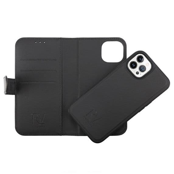 iPhone 14 Pro Plånboksfodral med Magnet – Svart