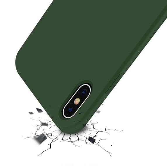 iPhone X/XS Skal i Silikon – Grön