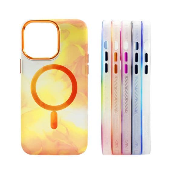 iPhone 13 Pro Max MagSafe Skal – Orange Abstrakt