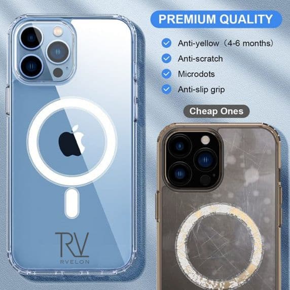 Shockproof iPhone 13 Pro Max MagSafe Skal RV – Transparent