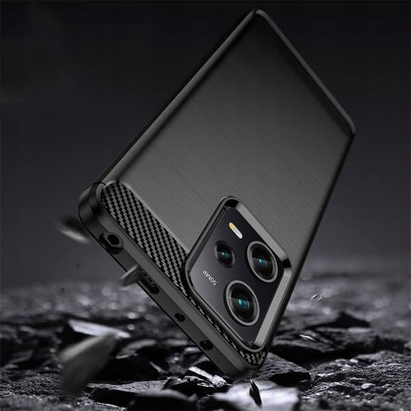 Tech-Protect Xiaomi Redmi Note 12 Pro 5G Skal Borstad Stål Textur Svart